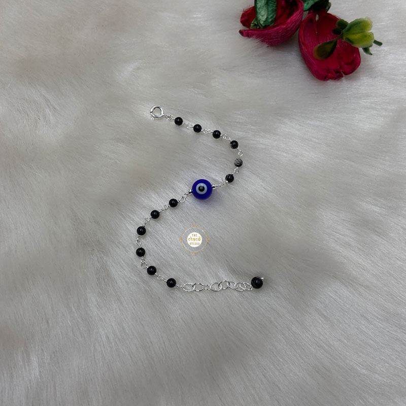 Turkish Evil Eye Necklace with Orange beads and Tree of Life Pendant