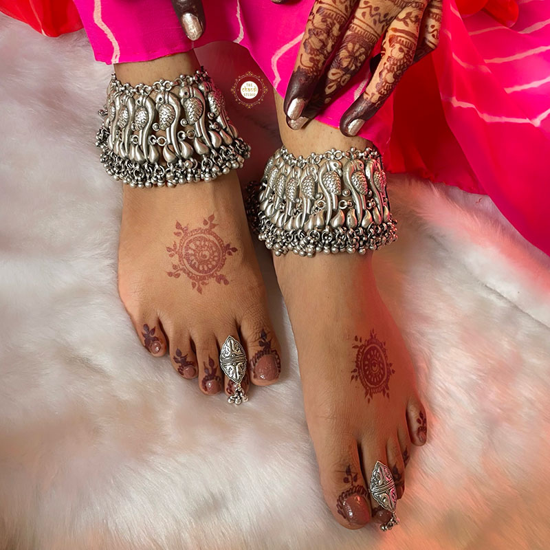 2021#Marwadi // Rajasthani Silver Payal With Toe Ring , New Wedding  Collection, Indian Wedding - YouTube